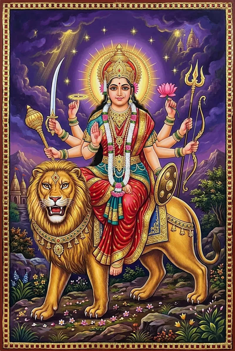 Goddess Durga devotional artwork