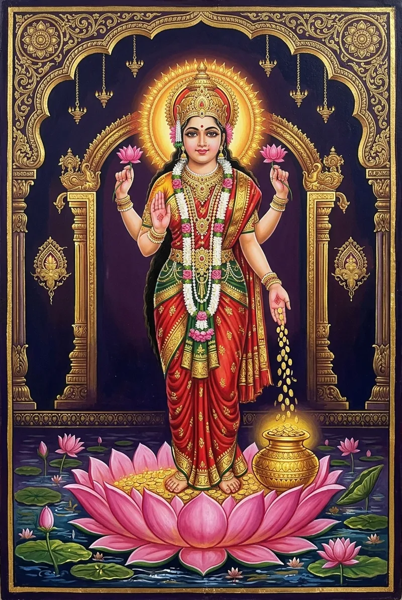 Goddess Lakshmi devotional artwork